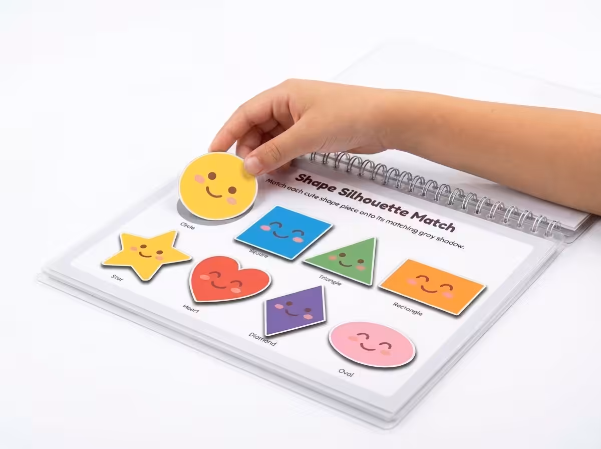 geometry busy book | shapes & symmetry activity binder
