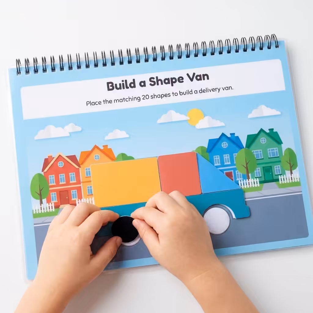 geometry busy book | shapes & symmetry activity binder