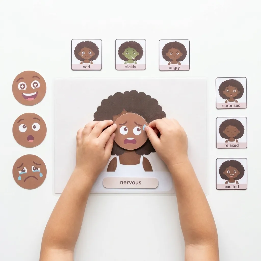 emotion face builder pdf | feelings & sel activity for kids