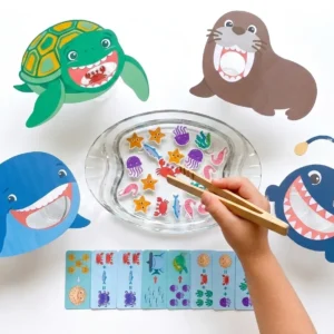Children math activity sea