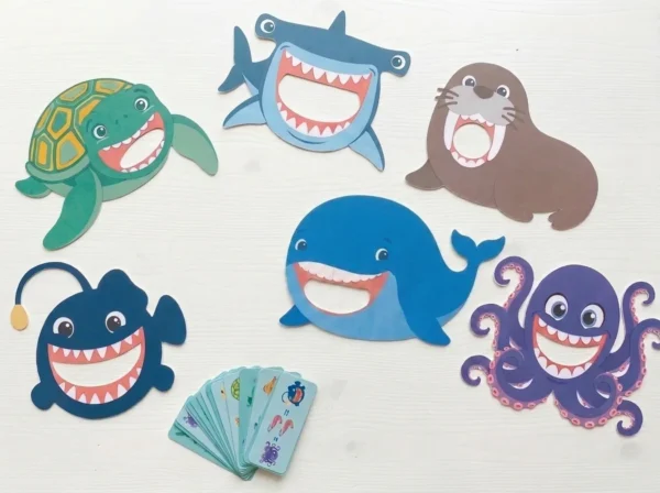 Kid game feeding whale